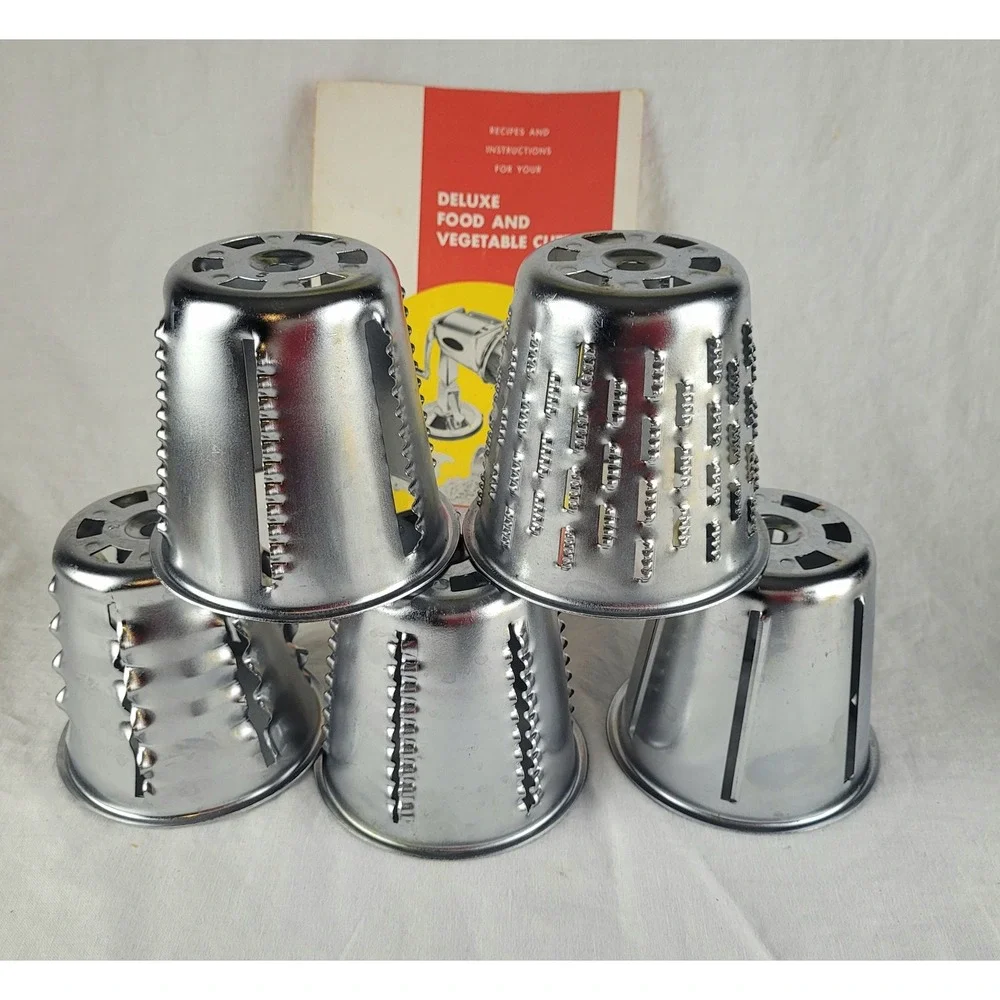 Vintage Townecraft Deluxe‎ Manual Rotary Food Vegetable Cutter 5 Cones